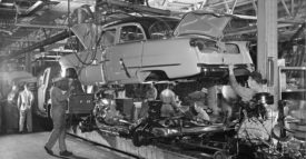 manufacturing Ford Crestline sedans and F-100 pickup trucks at the Chicago assembly plant