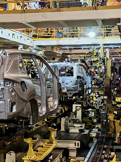 automated framing line at Hycan’s Hangzhou assembly plant