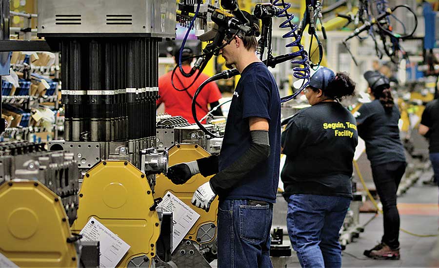 Assembly Line manufacturing. Photo courtesy of Catepillar Inc.