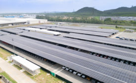 solar car park at Ford