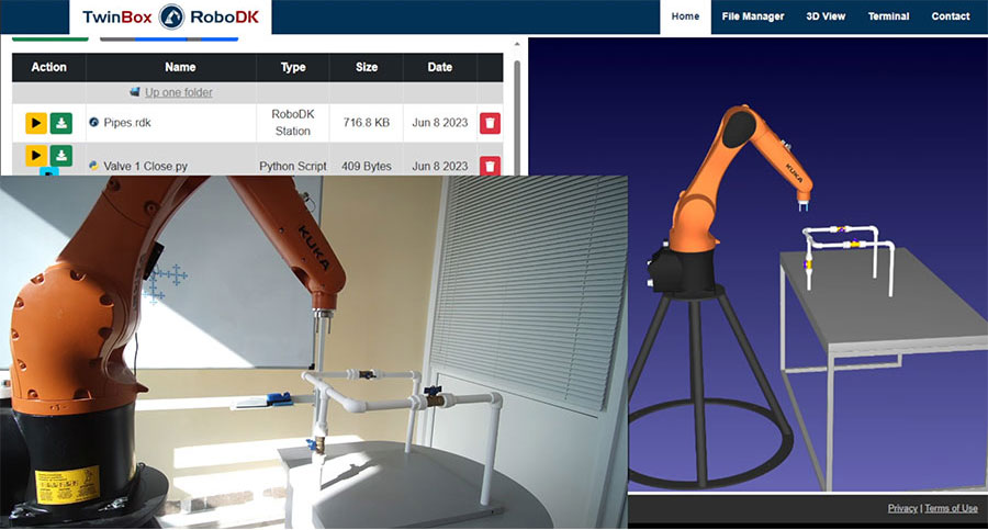 RoboDK's TwinBox system for programming robots